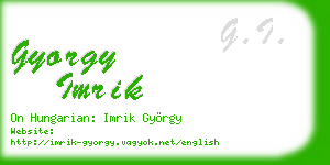 gyorgy imrik business card