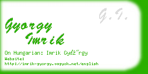 gyorgy imrik business card